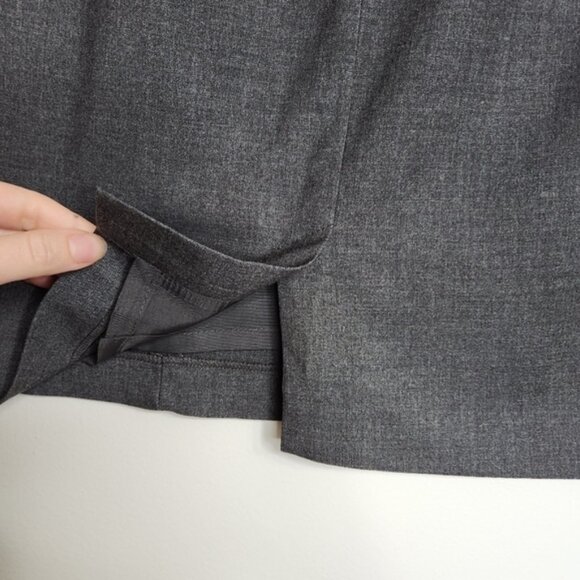 Esprit Dark Grey Asymmetrical Pleated Pencil Skirt Size S - Picture 4 of 7